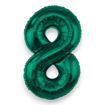 Picture of FOIL BALLOON NUMBER 8 BOTTLE GREEN 34 INCH